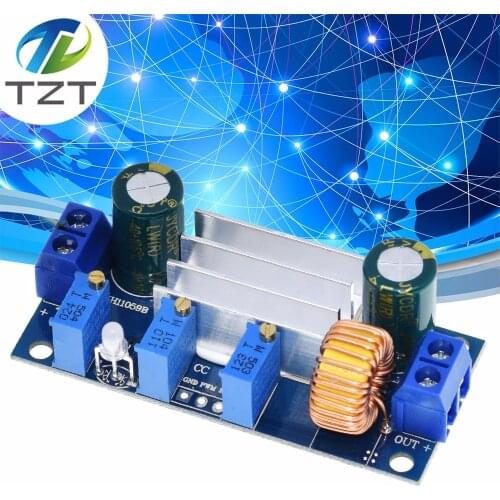 Automatic Protection! 5A Max DC-DC XL4005 Step Down Buck Power Supply Module Adjustable CC/CV Lithium Charge Board for Arduino