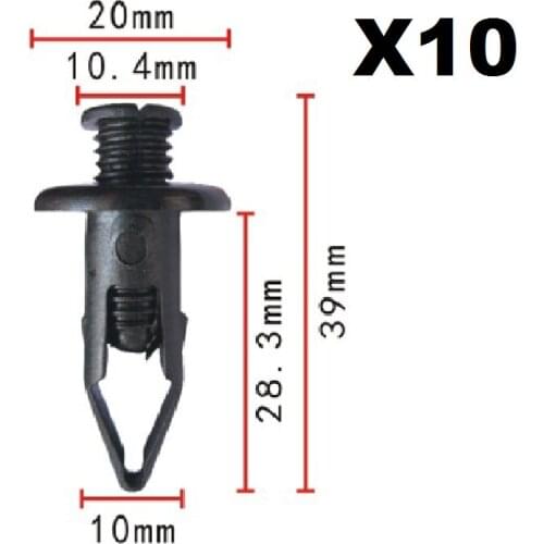 B5 - DOOR MOULDING TRIM STRIP CLIPS RUBSTRIP X10 Plastic Clips