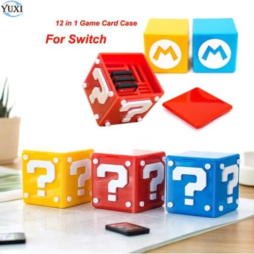 YuXi For Nintend Switch NS Lite 12 in 1 Portable Game Card Case Cover Storage Box Holder Holding 8 Game Cards and 4 TF Cards