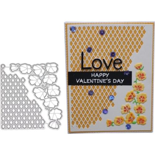 Flower Background Metal Cutting Dies Stencil DIY Scrapbooking Album Stamp Paper Card Embossing Craft Decor