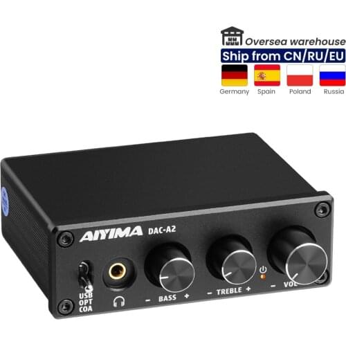 AIYIMA USB DAC Audio Decoder Sound Amplifier Digital to Analog Audio Converter MINI HiFi 2.0 Home Theater USB/Coaxial/Optical