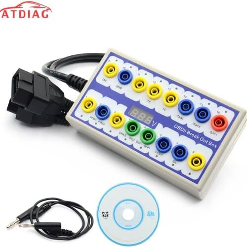 Newly Auto Car OBD 2 Break Out Box OBD2 Breakout Box OBD OBDII Protocol Detector Diagnostic Connector Detector