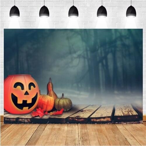 Yeele Halloween Backdrop Baby Photographic Night Pumpkin Maple Leaves Board Background Photography Photo Studio Photophone