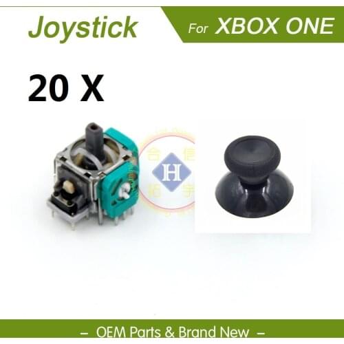 HOTHINK 20set 3D Joystick Analog Sensor Module Replacement with Thumbstick stick cap cover For Xbox One controller repair part