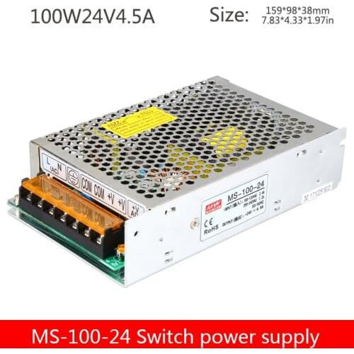 Switching power supply 100W24V4.5A transformer AC 220V to DC 24v small volume MS-100-24 single group output constant current con