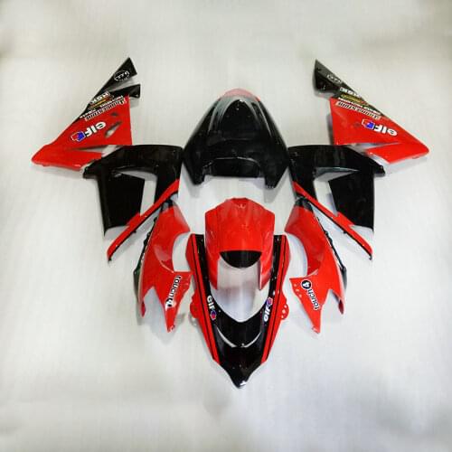Custom Motorcycle fairing kits for KAWASAKI Ninja ZX10R 2004 2005 sports racing fairings kit 04 05 ZX 10R red black bodywork