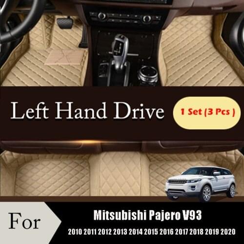 Custom Carpets Car Accessories Car Floor Mats For Mitsubishi Pajero V93 2010 2011 2012 2013 2014 2015 2016 2017 2018 2019 2020