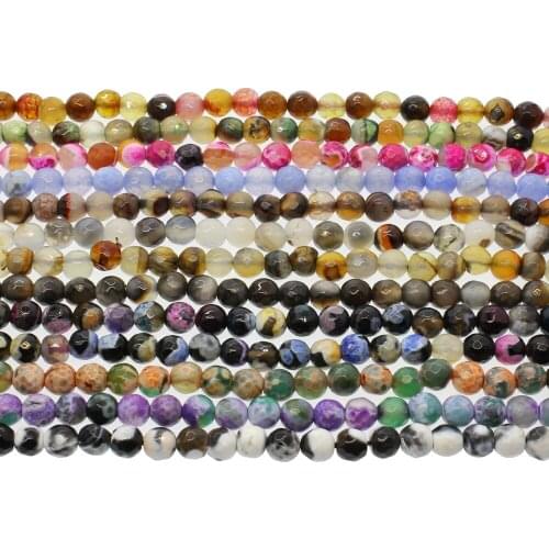 Natural stone color striped good luck round beads star jewelry making DIY necklace bracelet earrings jewelry accessories