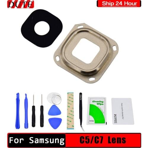Camera Lens +Camera Frame For Samsung C5 Rear Camera Lens Back Main Camera Glass Cover For Samsung C7 Camera Lens + Camera Frame
