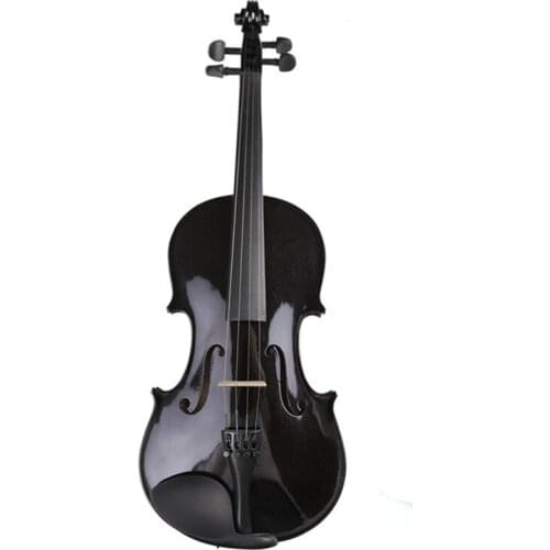Full Set Accessories High Quality Student Beginner Black Violin 4/4 Violino 3/4 Viola Fiddle w/ Case Bow Rosin