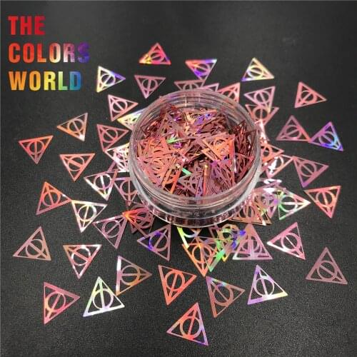 TCT-513 Hollow Triangle 10MM Nail Glitter Nail Art Decoration Hallows Deathly relics of death Accessoires DIY Festival Supplier