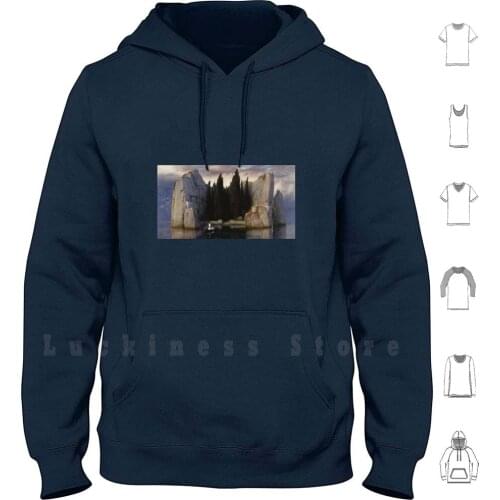 Isle Of The Dead By Arnold Bocklin Hoodie Long Sleeve 19th Century Swiss Painters 20th Century Swiss Painters Swiss