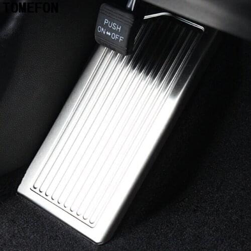 TOMEFON Car Stainless Steel Foot Inner Brake Rest L;amp Frame Trim Break Pedal 1pcs For Kia Sportage KX5 2016 2017 2018