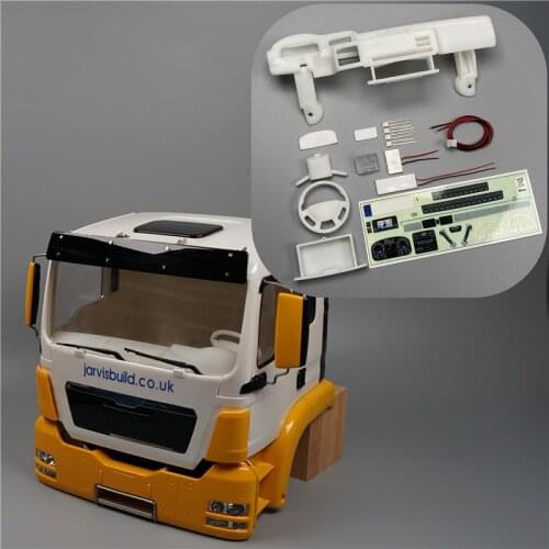 Cab Interior Decoration for 1/14 Tamiya RC Truck Trailer Tipper LESU MAN TGS Car Diy Parts