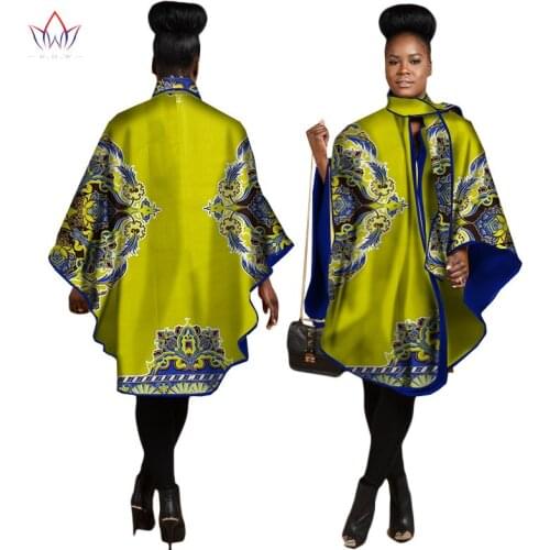 Stock Size Low Price Autumn African Trench Coat for Women Africa Print Outfits Dashiki Office Outwear Clothing 4XL WY1267