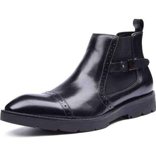 High-top winter classics men boots pointed toe Martin boots men slip on casual shoes new ankle boots