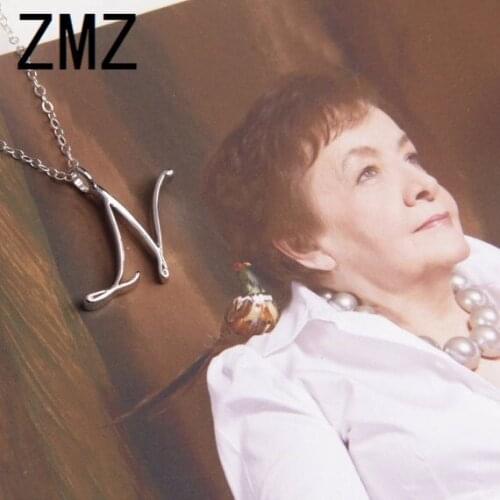 ZMZ 2019 Europe/US fashion English letter pendant lovely letter N text necklace gift for mom/girlfriend party jewelry