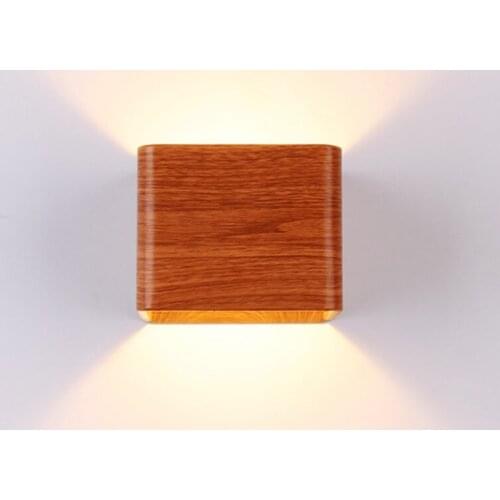 1Pc Creative 3W Up Down LED Aluminium Wall Lamp Indoor Square Corridor Light for Bedroom Bedside