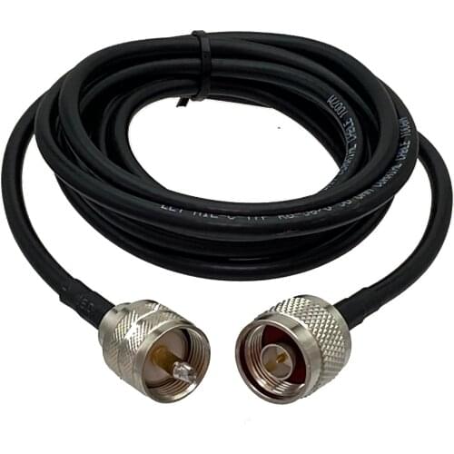 1pcs RG58 N Male Plug to UHF PL259 Male Plug RF Coaxial Connector Pigtail Jumper Cable New 6inch~5M