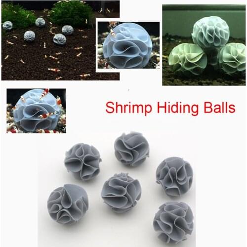 10pcs Shrimp Fish Dodge Decoration Shrimp Hiding Ball From the House Breeding to Avoid Watch the Shrimp Aquarium Decoration