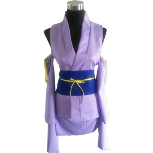 2016 Fairy Tail Erza Scarlet Purple Kimono Cosplay Costume Erza Cosplay Dress