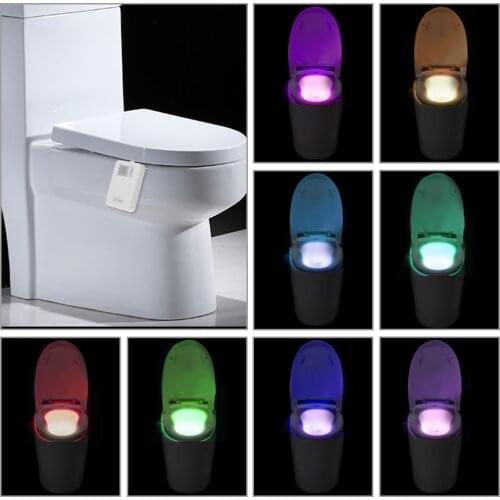 3pcs Tomshine 16 Colors LED Dimmable Flexible Toilet Seat Night Lamp Motion Activated Sensitive Bathroom Bowl Light