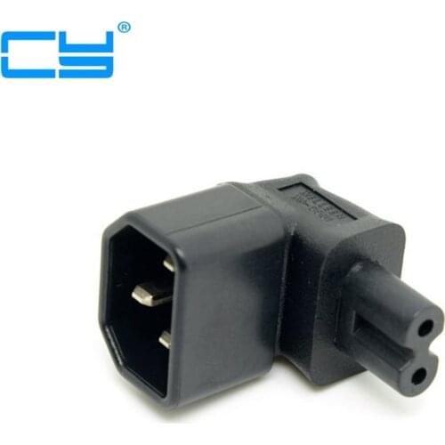 5pcs 90 Degree Right Angled IEC angle IEC320 IEC 320 C14 Socket to IEC C7 AC Power Plug Adapter connector Set UL Approved