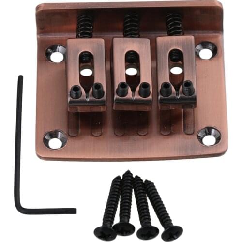 50x40x14mm Bronze Adjustable Electric Guitar Bridge Tailpiece for 3 String Cigar Box Guitar