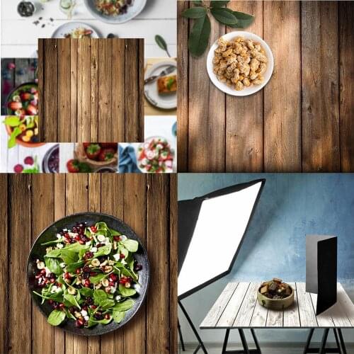 60x60cm Retro Wood Board Texture Photography Background Backdrop Cloth Studio Video Photo Backgrounds Decoration Props For Food