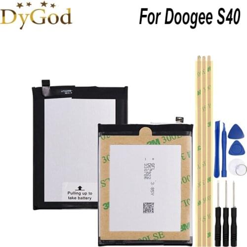 DyGod 4650mAh High Quality Battery for Doogee S40 mobile phone Replacement Accessory Accumulators Battery+tools