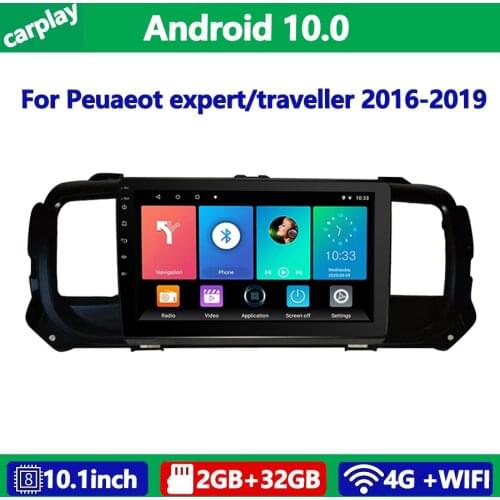 Android 4 Core Car Radio CarPlay For Peuaeot Expert/traveller 2016-2020 Auto Stereo Multimedia Video Player Bluetooth Navigation