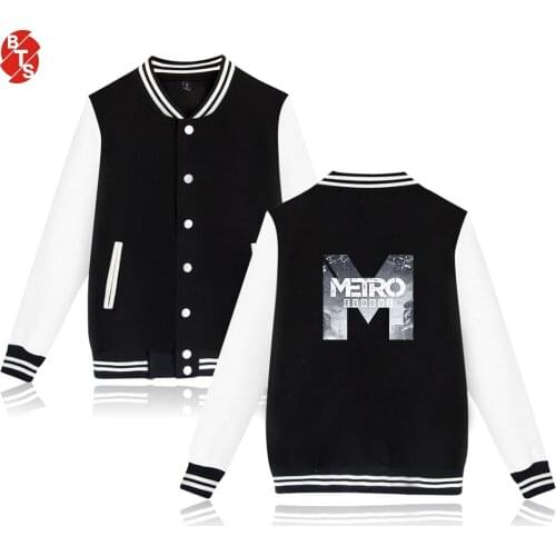 Metro Exodus Fashion Printed Baseball Jackets Women/Men Long Sleeve Jackets 2019 New Arrival Hot Sale Casual Streetwear Clothes