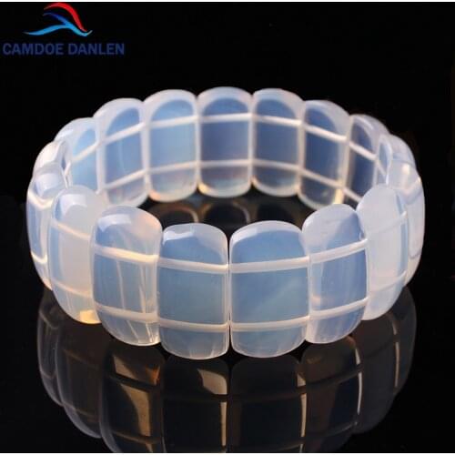 CAMDOE DANLE 2018 Natural Opal Stone Bracelet Vintage Charms Bracelet Bangle For Women Men Jewelry Fashion Gift Wholesale