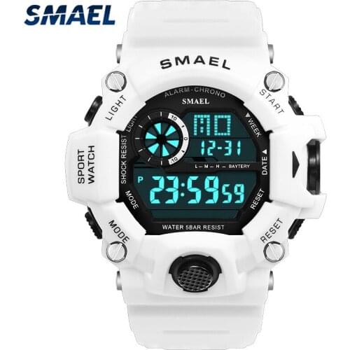 SMAEL Fashion Men Watch Sport Waterproof LED Digital Quartz Mens Watches Top Luxury Brand Military Wristwatch Male Relogio Clock