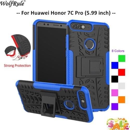 For Cover Huawei Honor 7C Pro Case TPU&PC Holder Armor Bumper Protective Phone Case For Huawei Honor 7C Pro Cover Enjoy 8 5.99