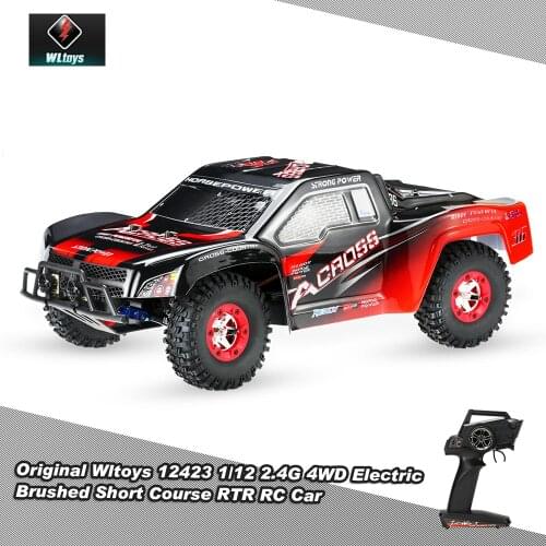 Wltoys 12423 50km/h High Speed truck off-road Short Course Truck 1/12 update version 2.4G 4WD RTR RC Car childrens toys Kid