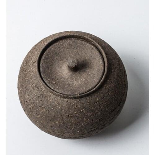 Ceramic Tea Caddy Kitchen Seasoning Jar Japanese-style Household Ceramic Storage Jar with Lid Gift Home Decoration Ornaments