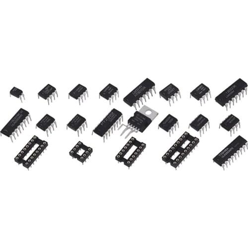 16Pcs 21 Value Integrated Circuit Chip Combination Kit 2.54mm IC Socket LM324 LM358 LM386 LM393 LM339 NE5532 NE555