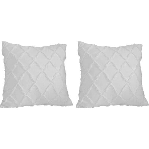Pillowcase 2 Pieces of 45X45 cm Soft Decorative Pillowcase Texture Cushion Cover Bed Sofa Pillowcase