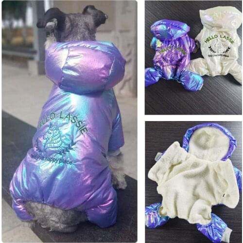 New Colorful Winter Clothes for Small Dogs Puppy Waterproof Ski Jacket for Yorkies Warm Dog Jumpsuit Clothing Pet Costume