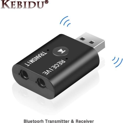 New Mini Bluetooth 5.0 Audio Receiver Transmitter 3.5mm AUX Jack Stereo Bluetooth Transmitter For TV PC Car USB Wireless Adapter