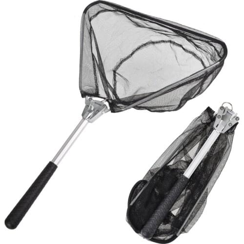 Aluminum Alloy single segment Triangle Folding Fly Fishing Mini Dip Net