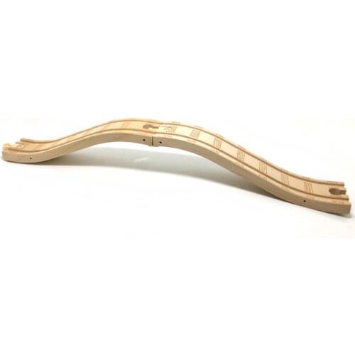 P072 High quality rail small S rail bridge combination compatible wooden train track children track game accessories