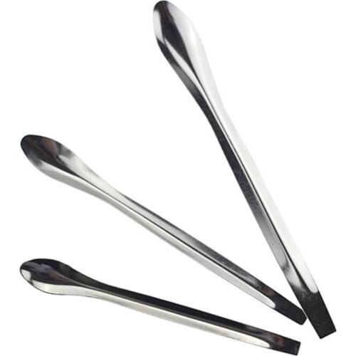 3pcs/Set Stainless Steel Horn Spoon,Medicinal Ladle , Laboratory Supplies Length 10cm,12cm,14cm