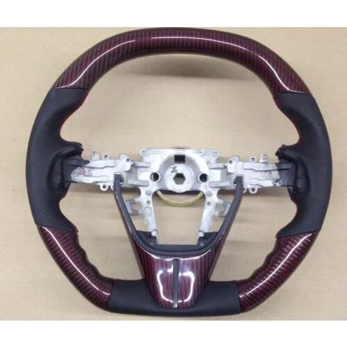 Cuatomized Real Carbon Fiber Sports Steering Wheel Alcantara Leather compatible for Mazda CX7 2015-2021