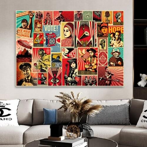 Vintage Poster Composite Picture Print Canvas Painting Wall Art Decorative Paintings For Living Room Retro Souvenir Special Gift