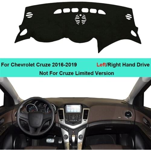 Car Inner Dashboard Cover Dash Mat Carpet Cushion For Chevrolet Cruze 2016 2017 2018 2019 Sun Shade Dash Board DashMat Protector