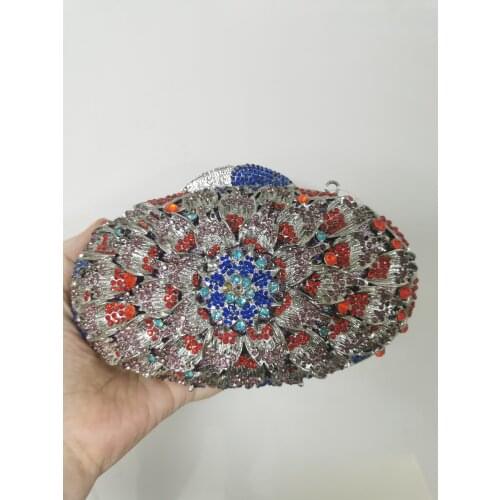 Champagne Silver Yellow Muticolor Diamond Womens Cocktail Dinner Handbag Ladies Crystal Wedding Clutch Purse Female Evening Bag