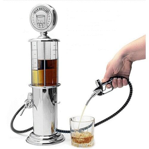 Zorasun Silver Double Gun Beer Dispenser Bar Butler Liquor Wine Soft Drink Beverage Pump Gas Station Dispenser Machine Bar Tool