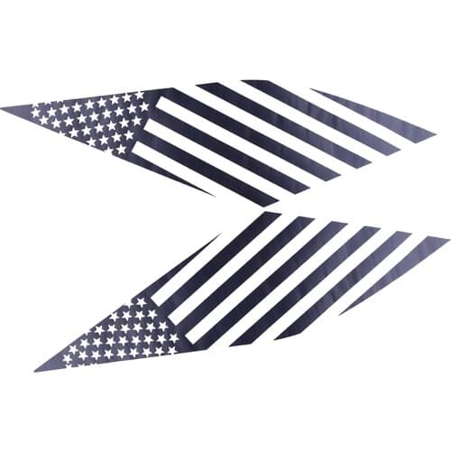 1 Pair Car Rear Window Sticker USA Flag Decor Cover Trim Accessories Fit For Chevrolet Equinox 2017 2018 2019 2020 2021